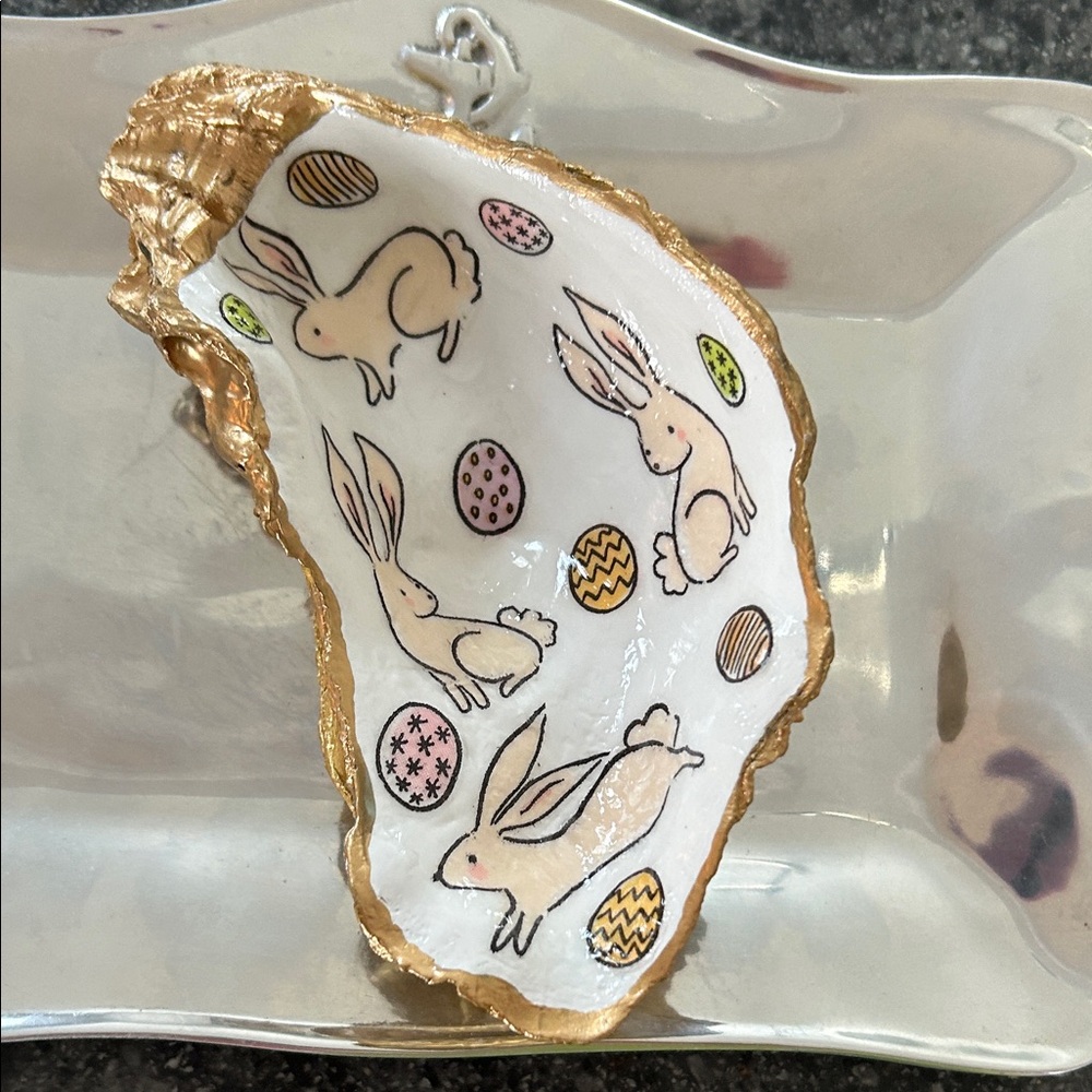 Easter Bunny Oyster Shell Dish